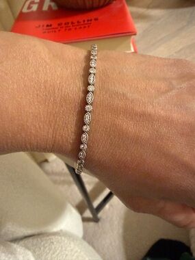 Pandora Sterling Silver Textured Hinged Bangle Bracelet